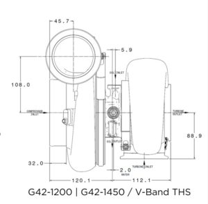 flange diagram turbocharger garrett g42-1450